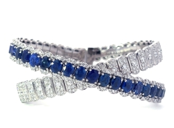Diamond and Sapphire Cuff Diamond and Sapphire Cuff
