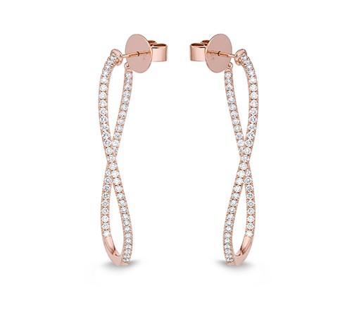 Diamond Studded Hoops