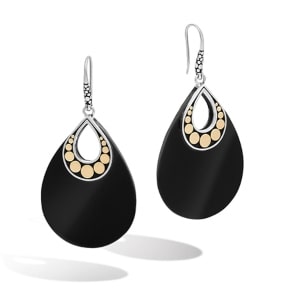 A pair of pear-shaped earrings from John Hardy’s Dot collection.