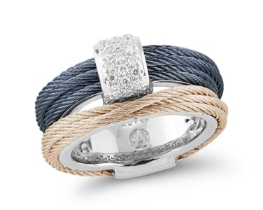 A faux layered fashion ring from Alor.