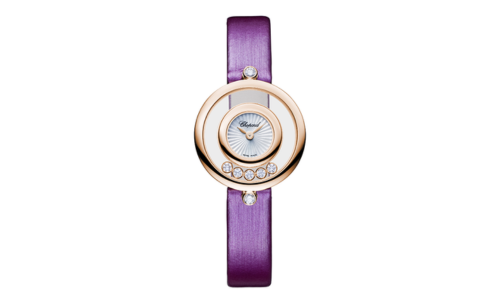 A colorful Chopard Happy Diamonds watch, available at Weston Jewelers.
