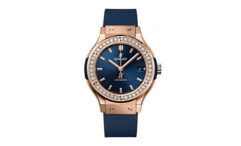 A vibrant Hublot watch, available at Weston Jewelers.