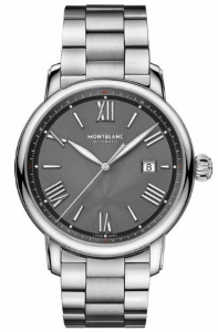 A stainless steel watch with roman numerals from Montblanc.
