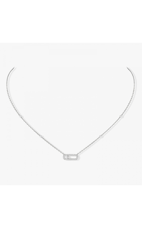 Move Uno Pave White Gold Necklace